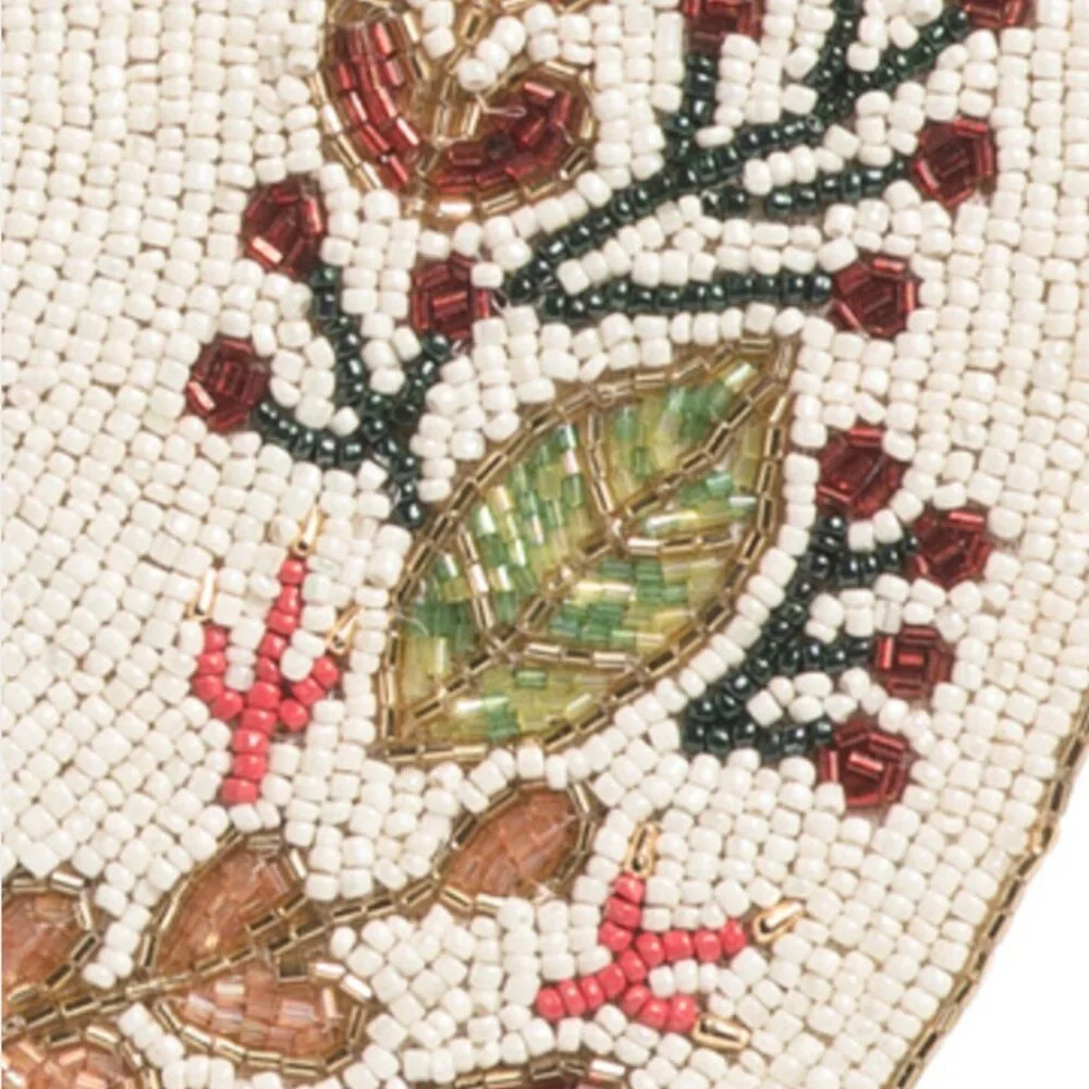 Tahari Christmas Nutcracker Wreath Beaded Placemat 15